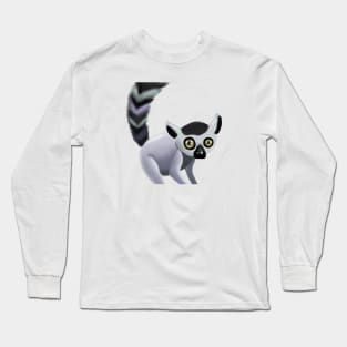 Cute Lemur Drawing Long Sleeve T-Shirt